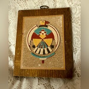 Thunderbird Sand Art Native American Vintage “Rainbow Way LTD” Alberqurque NM
